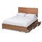 Baxton Studio Aras Modern Ash Walnut Brown Finished Wood Full Size 3-Drawer Storage Bed 175-9419-9620-Zoro - alternate 3